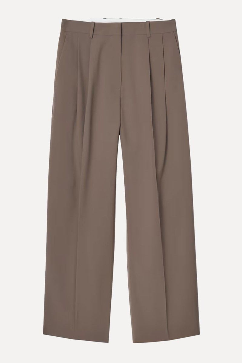 Relaxed Twill Wide-Leg Trousers from COS