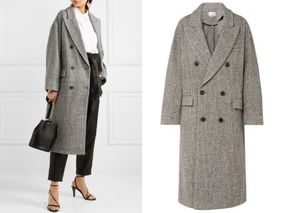 Habra Double-Breasted Bouclé Coat from Isabel Marant Étoile