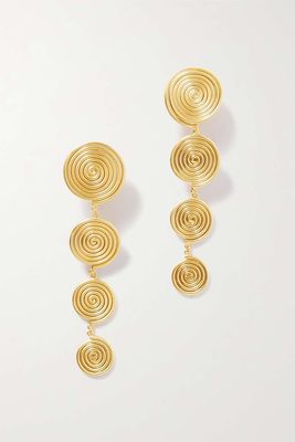 Zelma Gold Tone Clip Earrings from Cult Gaia