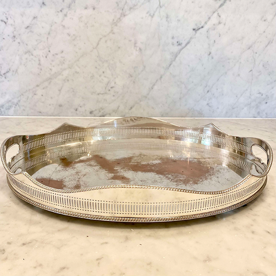 Oval Galleried Drinks Tray from The Vintage Entertainer