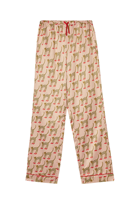 Bouffants Recycled Cheeta Satin Trousers from Playful Promises