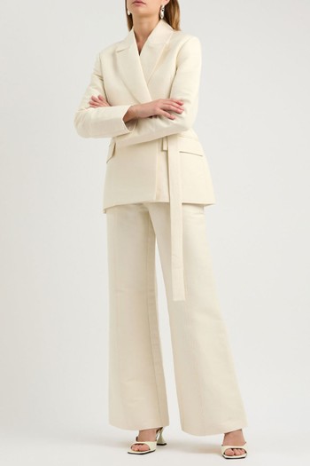 Maverick Wide-Leg Cotton-Blend Trousers