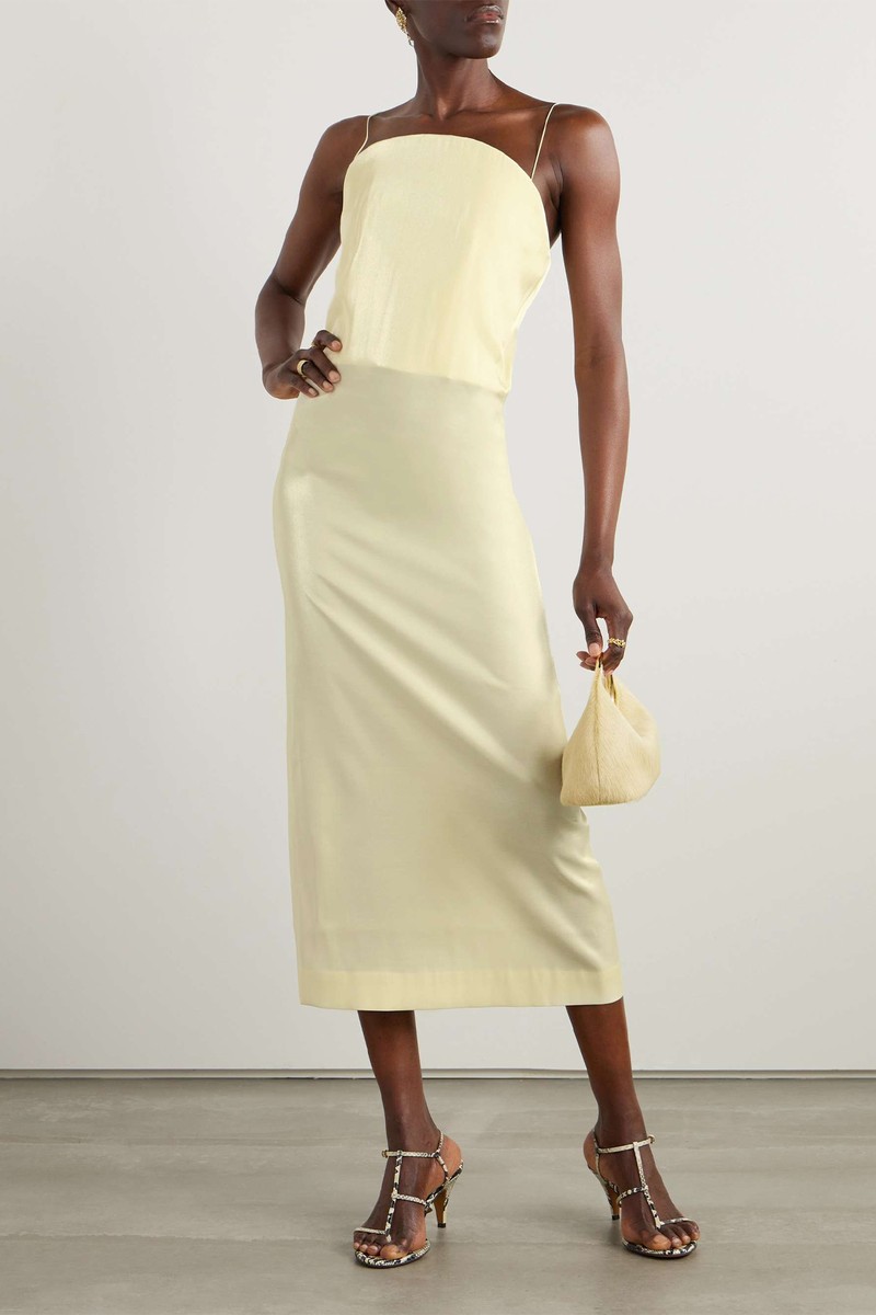 Carino Satin Midi Dress, £540 (was £900) | Jacquemus