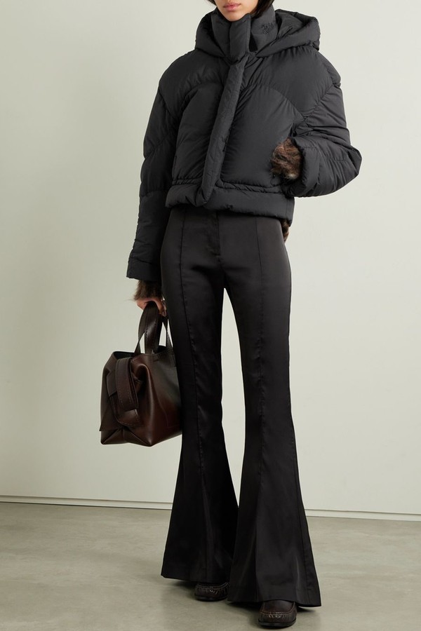 Cropped Hooded Padded Quilted Shell Down Jacket from Acne Studios