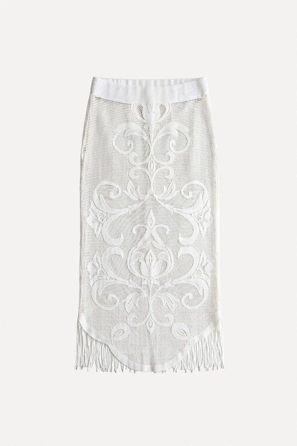 Upcycled Long Lace Skirt