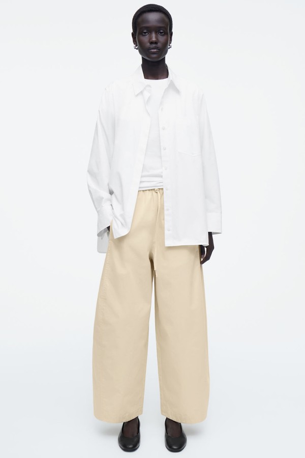 Elasticated Barrel-Leg Trousers from COS