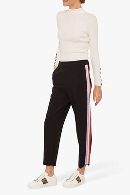 Black Sporty Stripe Trouser from Mint Velvet