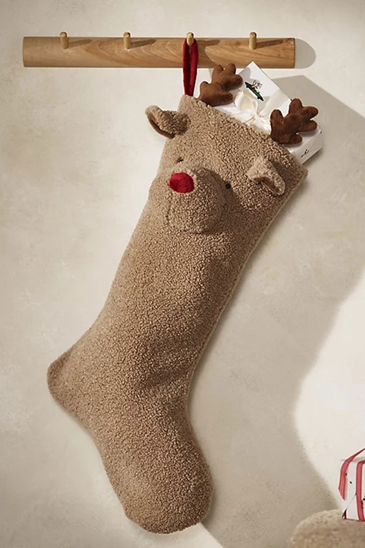 Jingles Reindeer Borg Stocking from The White Company