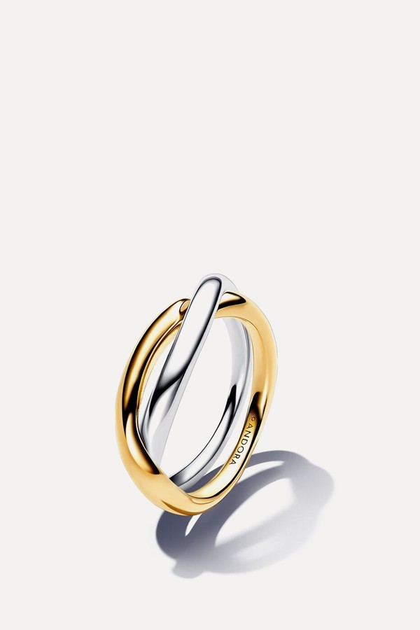 Two-Tone Entwined Bands Ring