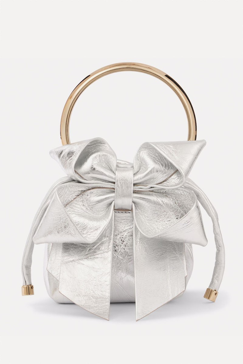 Bon Bon Micro Metallic Leather Bucket Bag from Jimmy Choo