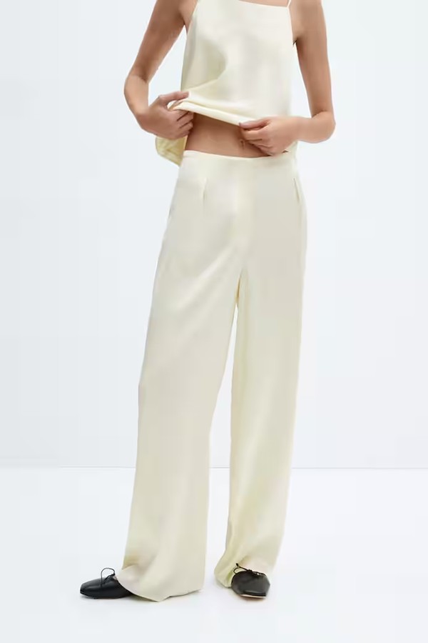 Flowy Satin Trousers from Mango 