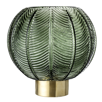 Spherical Leaf Glass Vase from Bloomingville