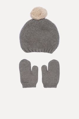 Knitted Hat & Mittens Set from Babidu 