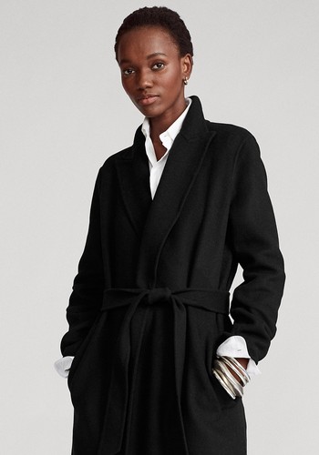 Wool-Blend Belted Coat