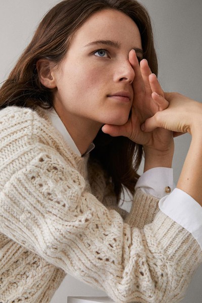 Open Knit Sweater from Massimo Dutti