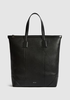Tumbled Leather Tote Bag from Reiss