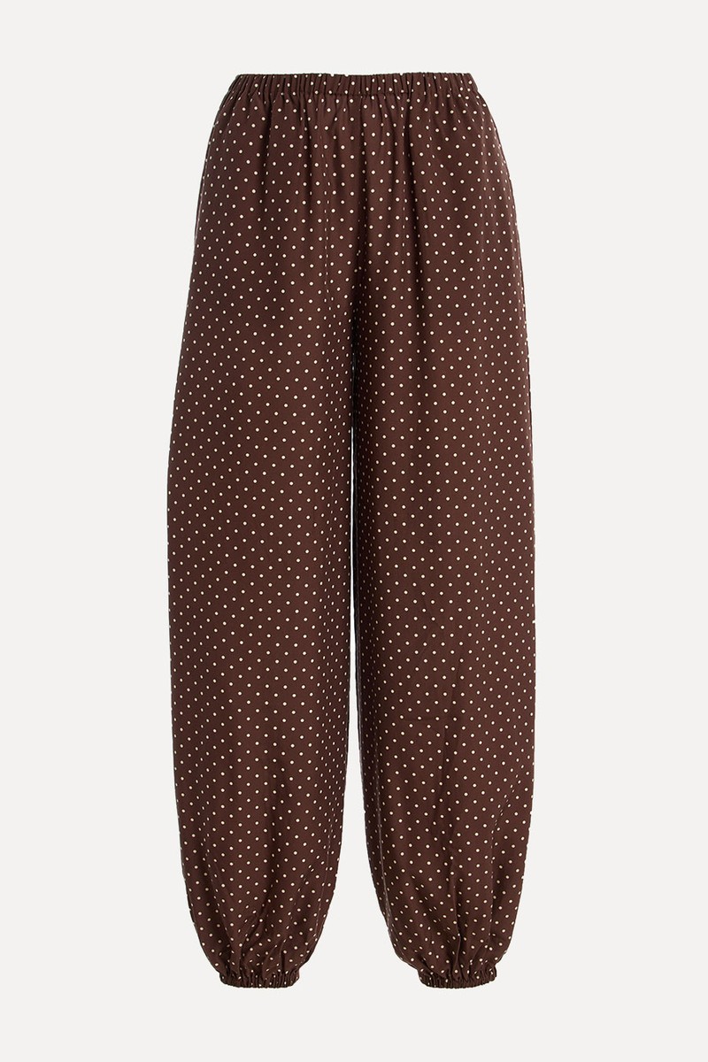 Evie Polka-Dot Tencel™ Lyocell Tapered Pants from Posse