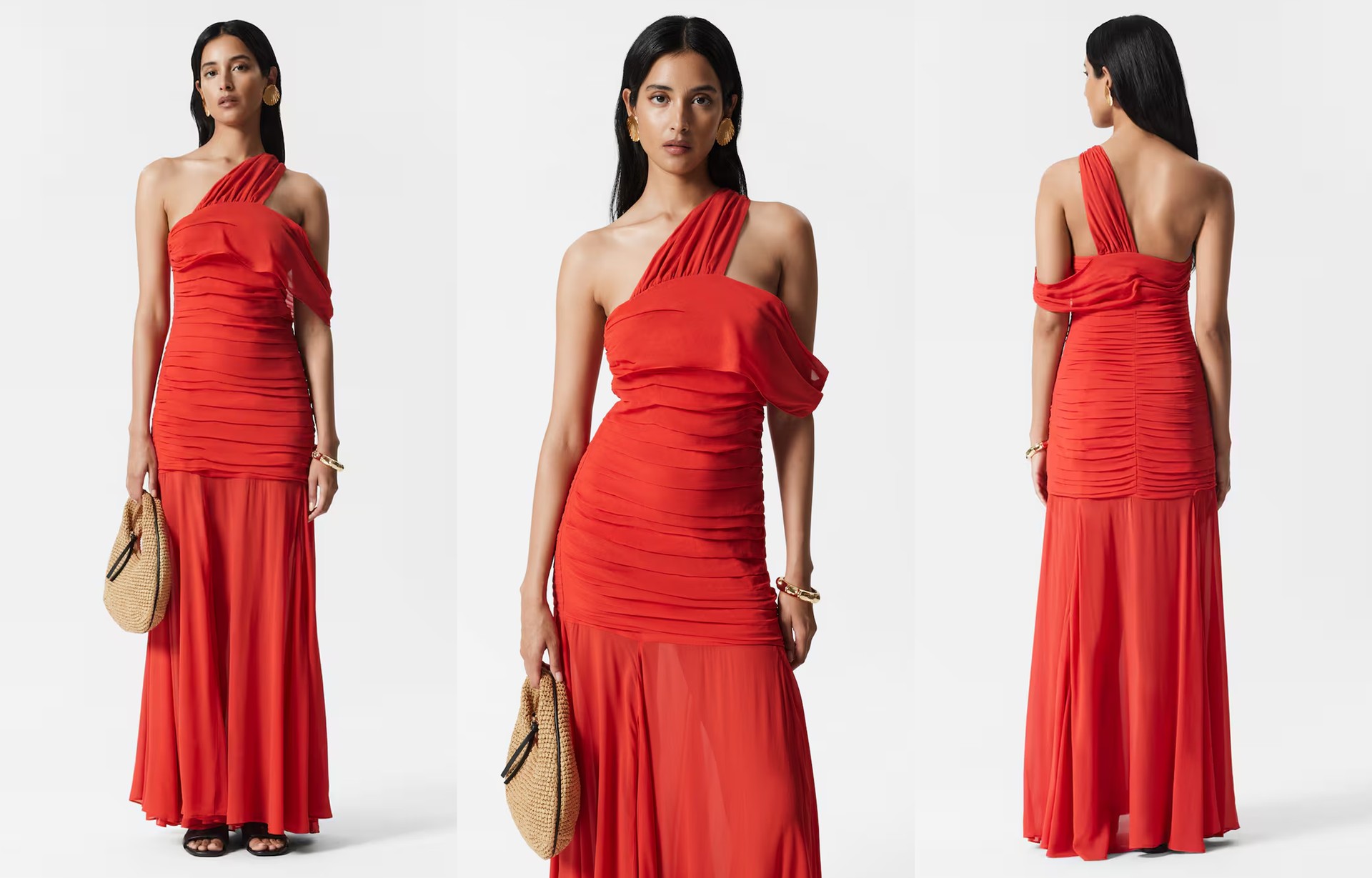 One-Shoulder Chiffon Maxi Dress from & Other Stories