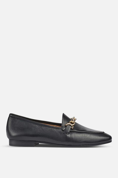 Adalynn Black Leather Snaffle Loafers from LK Bennett