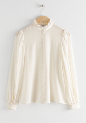 Ruffled Collar Silk Shirt from &Other Stories