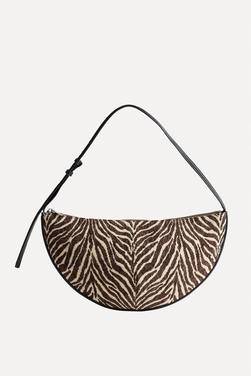 Zebra Print Shoulder Bag  from  Topshop