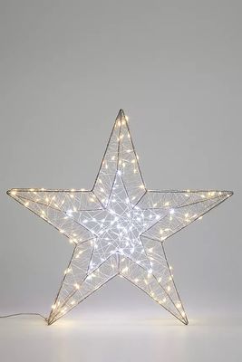 300 LED 3D Star Light, Silver / Pure & Ice White