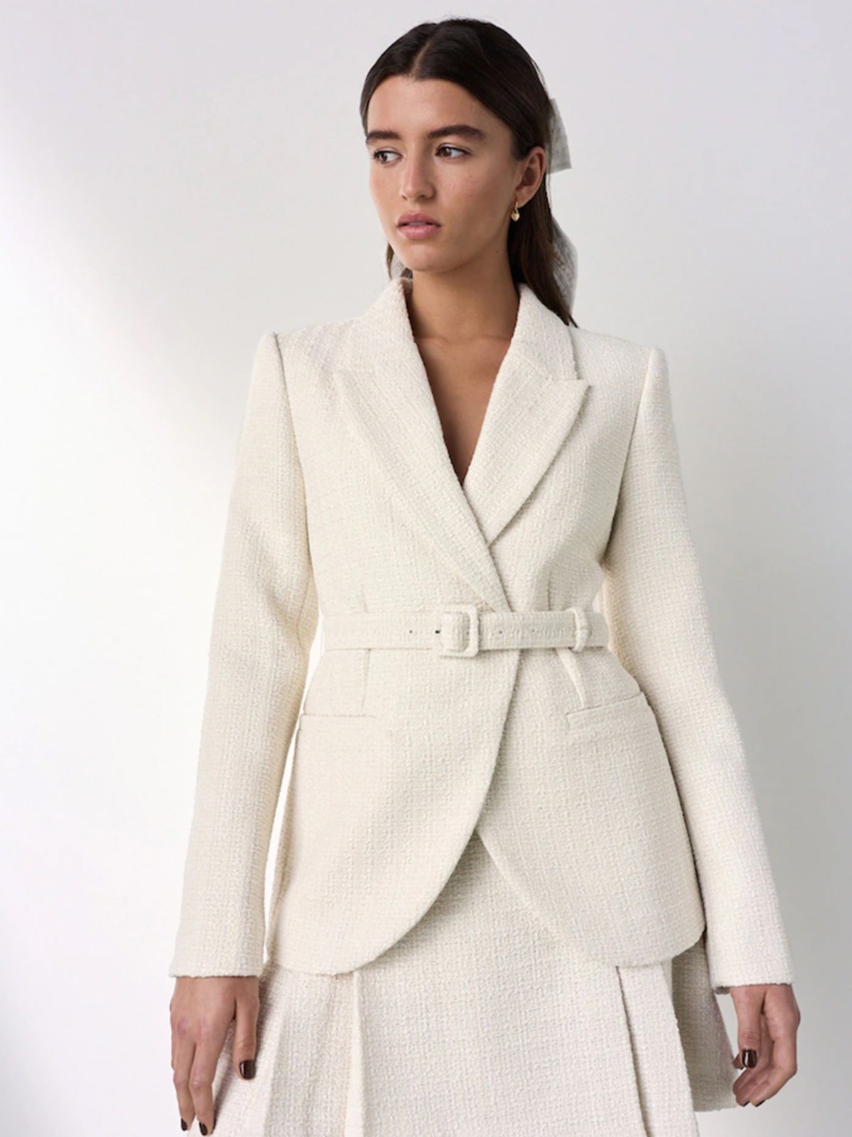 Boucle Belted Blazer