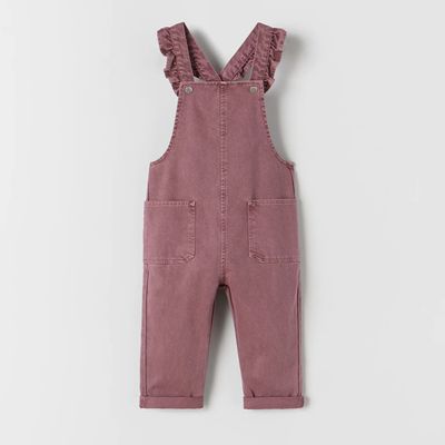 Ruffled Strap Dungarees