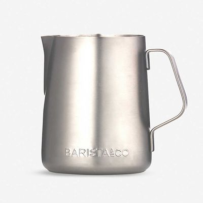 Brushed Steel Milk Jug 420ml from Barista & Co