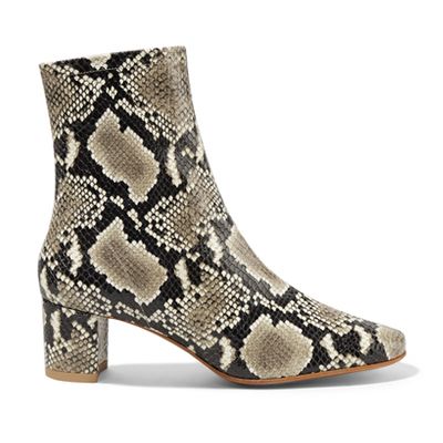 Sofia Snake-Effect Ankle Boots from BY FAR