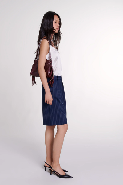 Striped Bermuda Shorts from Maje