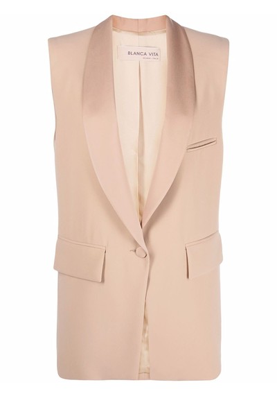 Sleeveless Single-Breasted Blazer from Blanca Vita