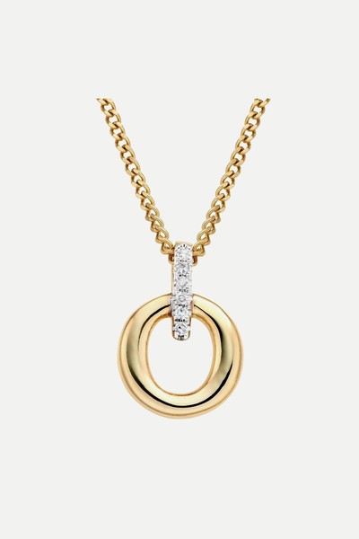 9ct Yellow Gold Diamond Pendant from Beaverbrooks