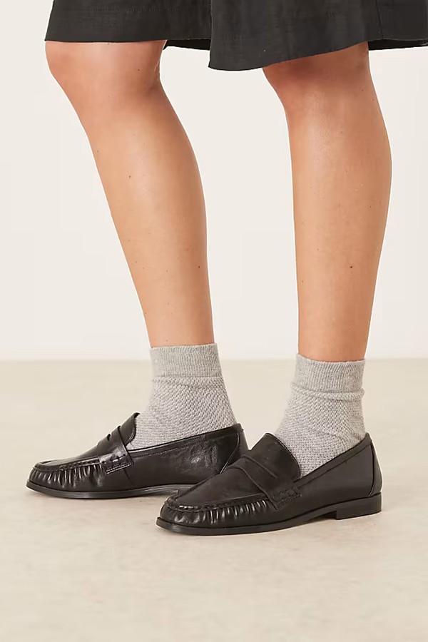  Minnie Ruched Detail Loafers from Asos Design