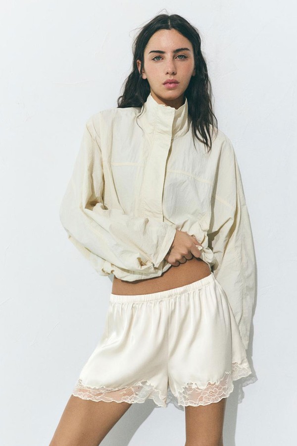 Lace Trim Camisole Shorts from Pull & Bear