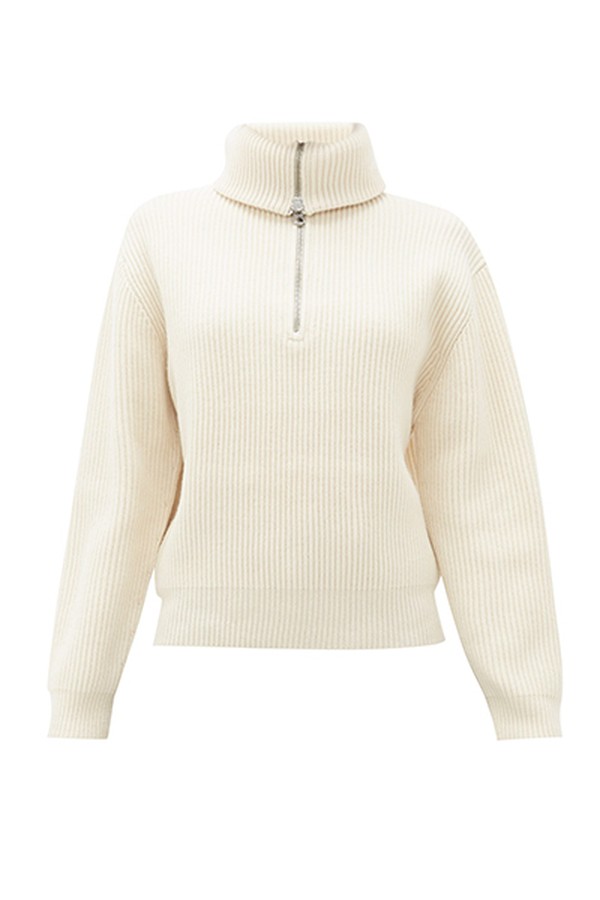 Half Zip Ribbed Sweater from Kelanie