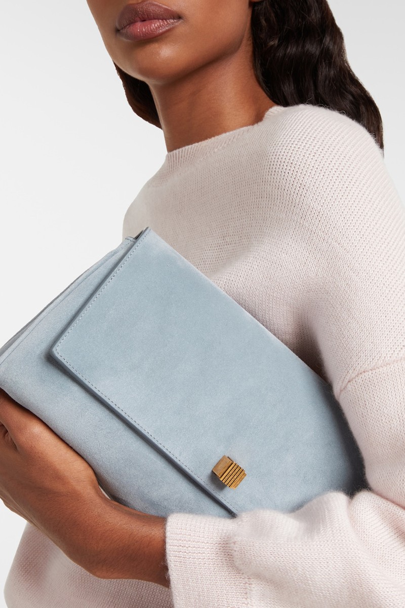 Audrey Suede Clutch from Khaite