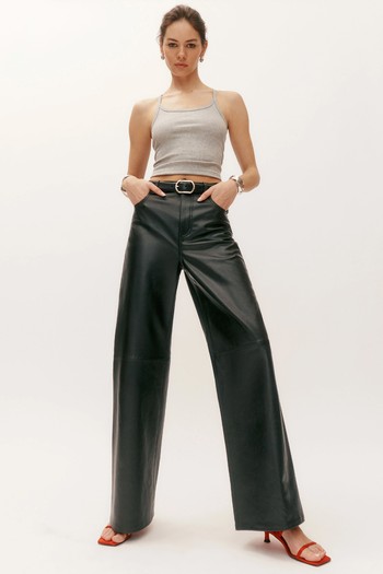 Veda Kennedy Wide Leg Leather Pants from Reformation