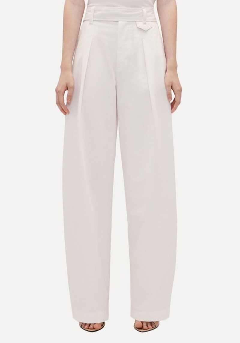 High Waisted Pleated Arc Trousers*