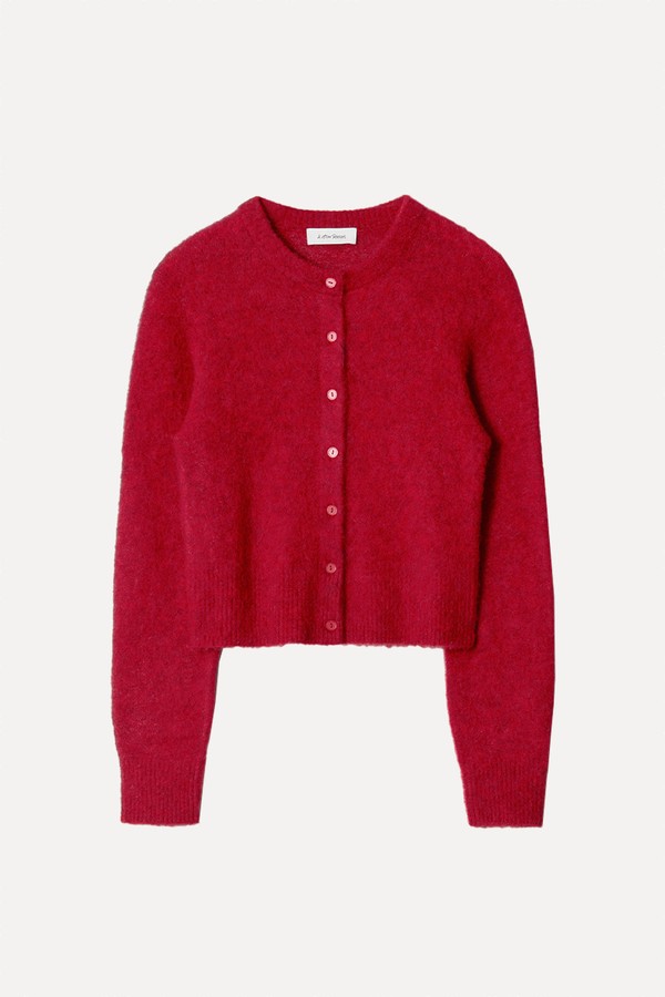 Alpaca-Blend Knit Cardigan