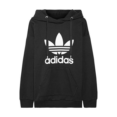 Printed French Cotton-Blend Terry Hooded Top from Adidas Originals