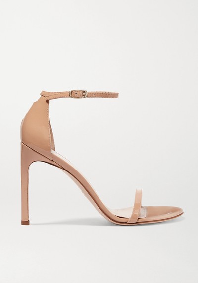 NudistSong Patent-Leather Sandals from Stuart Weitzman