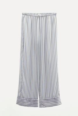 Striped Satin Trousers from Zara