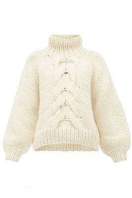Cropped Cable-Knit Wool Sweater from I Love Mr Mittens