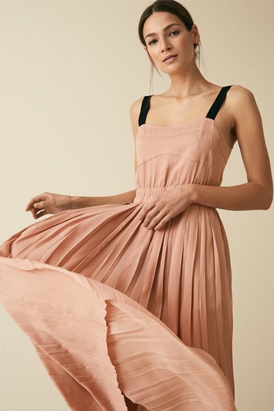 Luella Pleated Maxi Dress