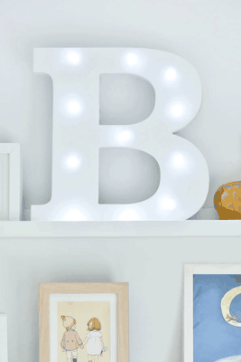 White Light Up Letters from The Letter Room 
