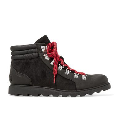 Ainsley Conquest Waterproof Leather and Suede Ankle Boots from Sorel