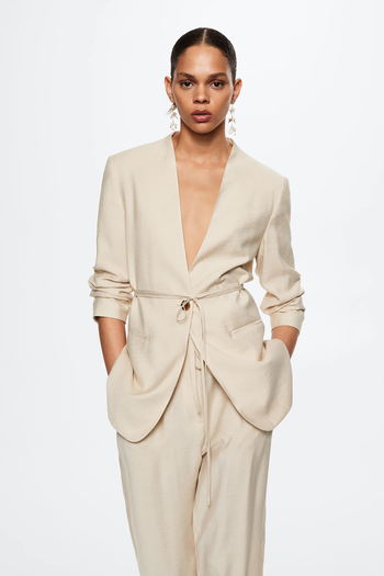 Belt Suit Blazer from Mango