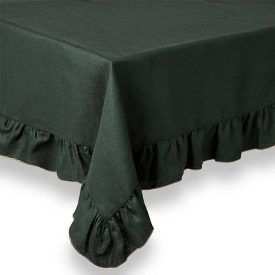 Ruffle Irish Linen Tablecloth from Rebecca Udall