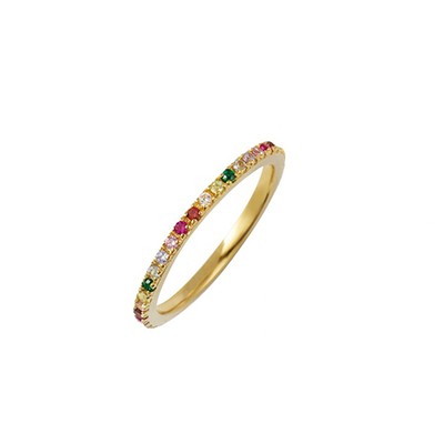 Gold Rainbow Stacking Ring